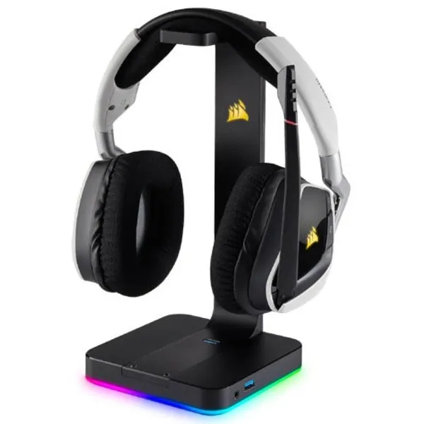 Corsair Gaming ST100 RGB Premium Headset Stand with 7.1 Surround Sound (Black)