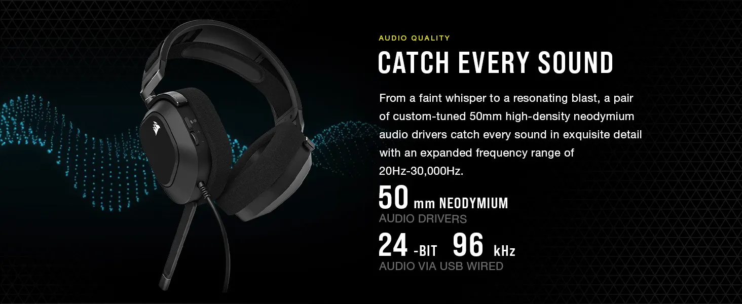 Corsair HS80 RGB USB Wired Gaming Headset overview 2