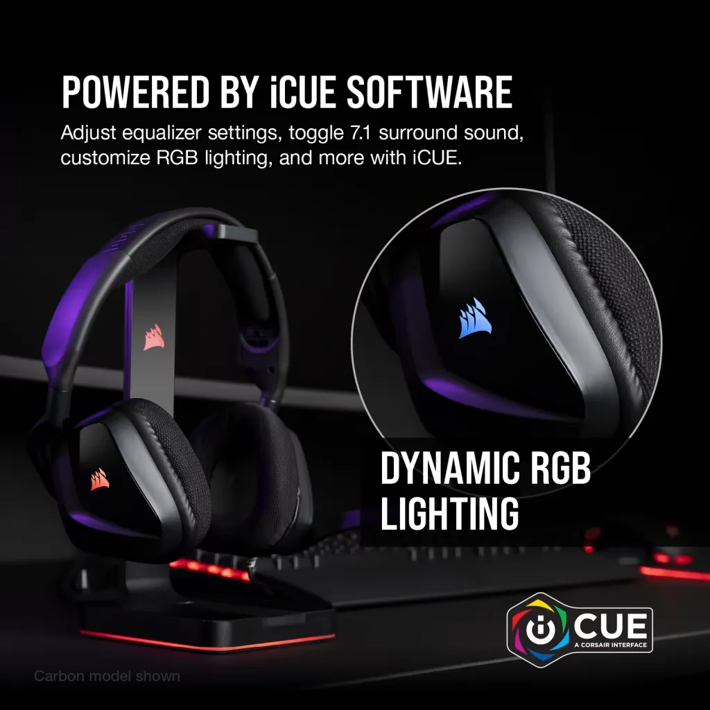Corsair VOID RGB ELITE USB Premium Gaming Headset with 7.1 Surround Sound (White) overview 5