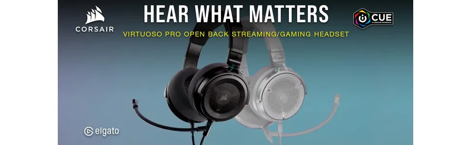 Corsair Virtuoso PRO Open Back Wired Gaming Headset Carbon overview 1