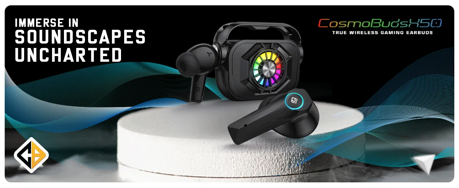 Cosmic Byte CosmoBuds X50 TWS Earbuds (Red) overview 1
