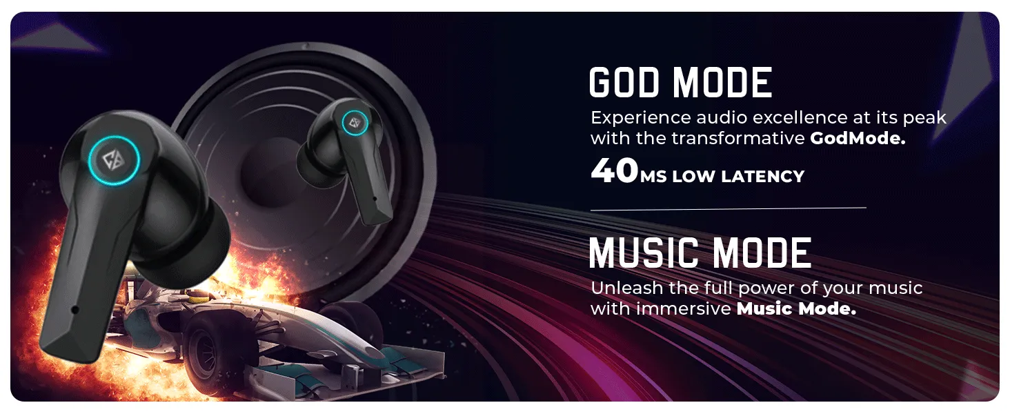 Cosmic Byte CosmoBuds X50 TWS Earbuds (Red) overview 2