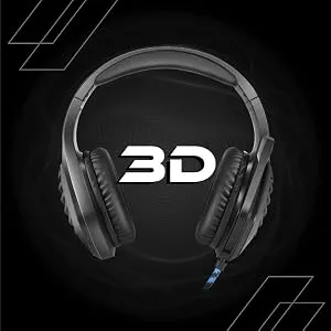 Cosmic Byte GS430 Gaming wired over ear Headphone with mic - Black overview 3