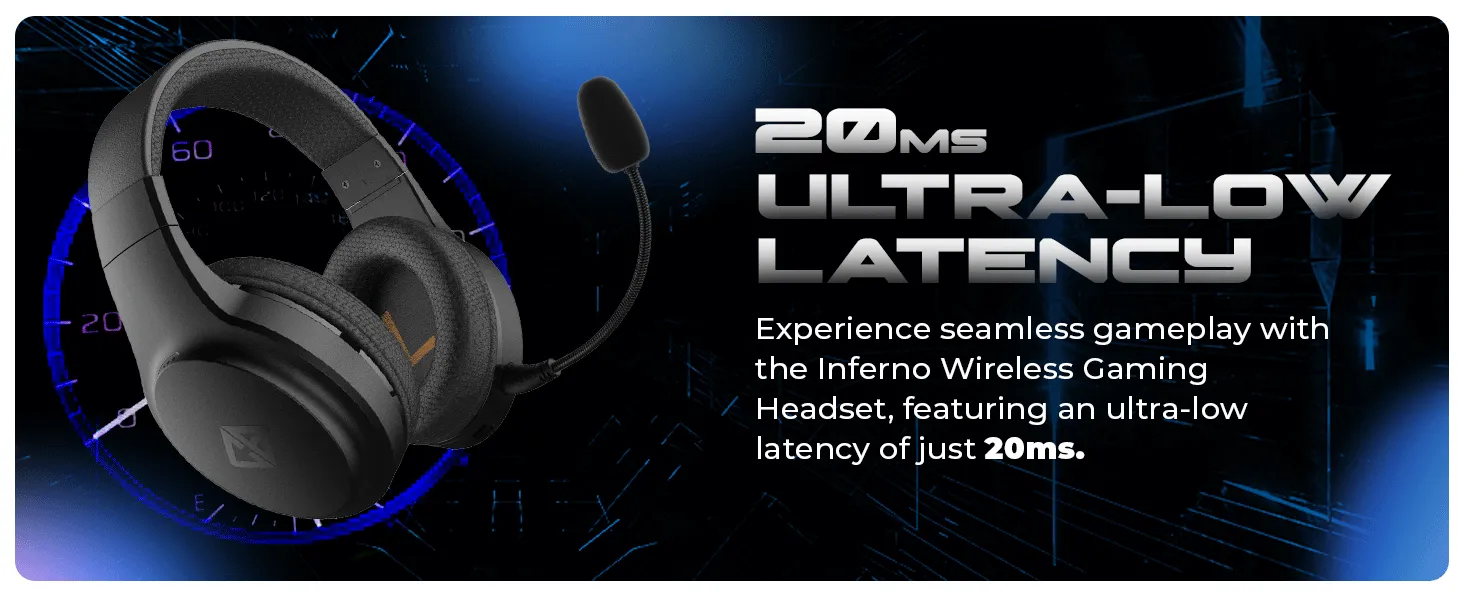 Cosmic Byte Inferno 2.4Ghz Wireless + Bluetooth + Wired Headphone (Black) overview 4