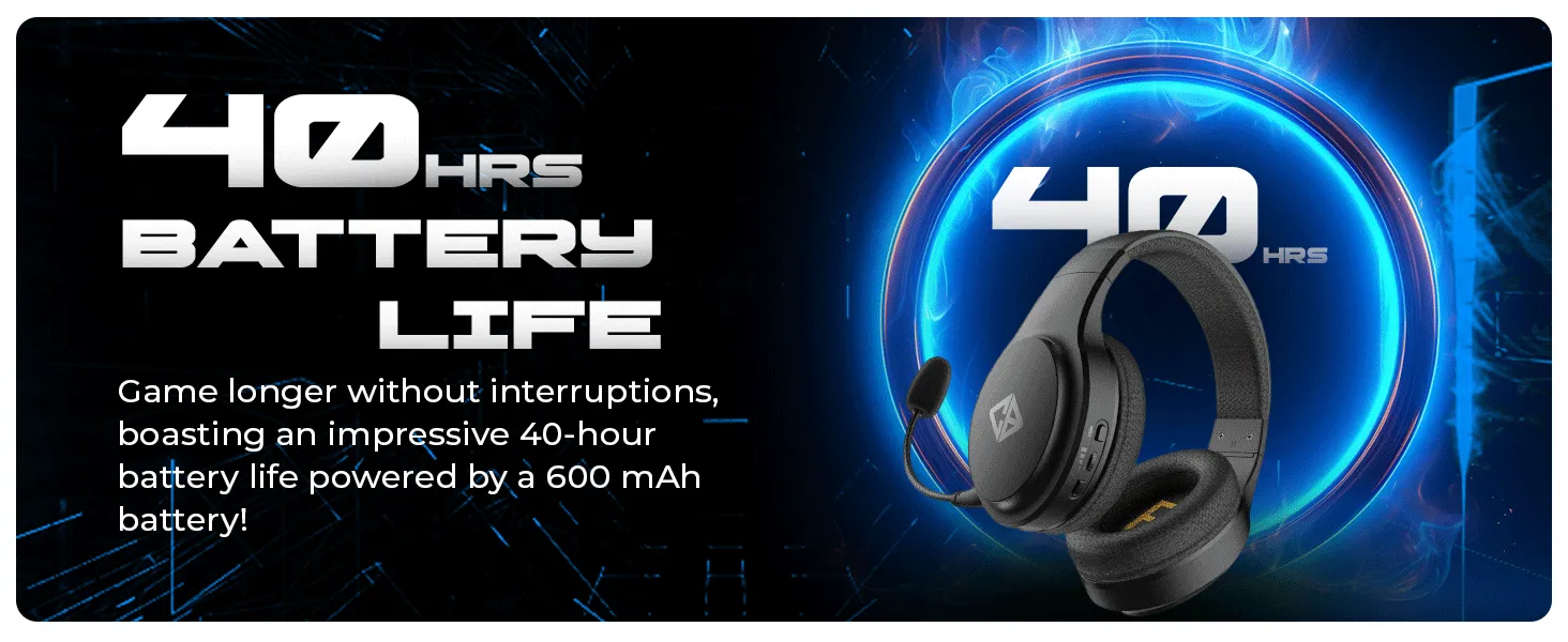 Cosmic Byte Inferno 2.4Ghz Wireless + Bluetooth + Wired Headphone (Black) overview 5