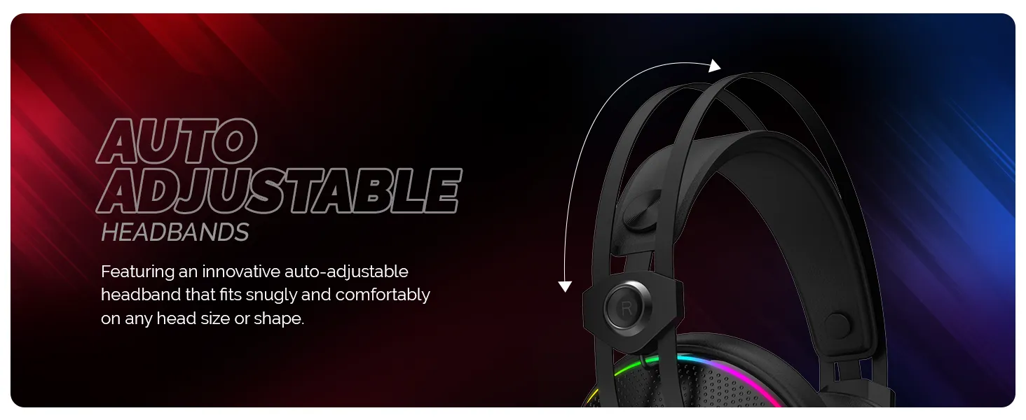 Cosmic Byte Proteus Headset Dual Input USB and 3.5mm, 7.1 Surround Sound, RGB LED, ENC Microphone, Memory Foam Earcushions, Windows Software (Black) overview 8