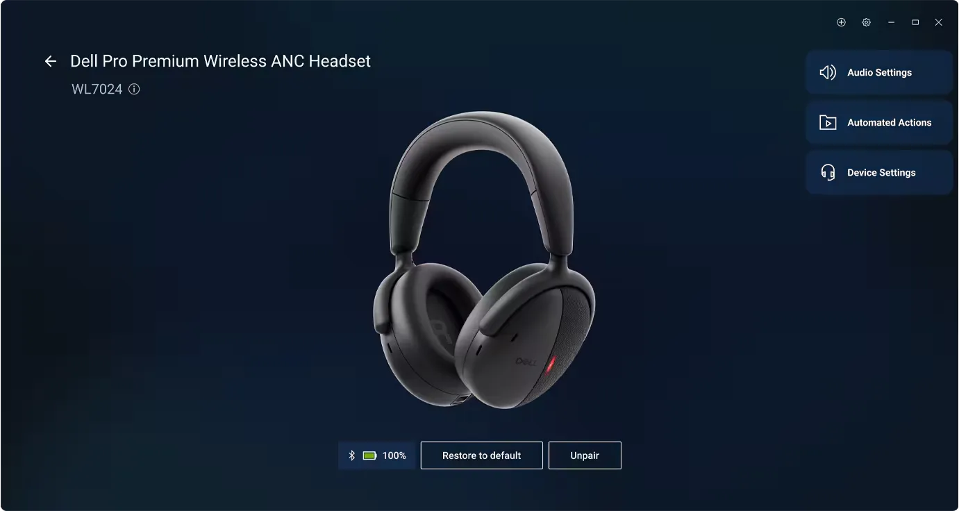 Dell Pro WL7024 Premium Wireless ANC Headset overview 9