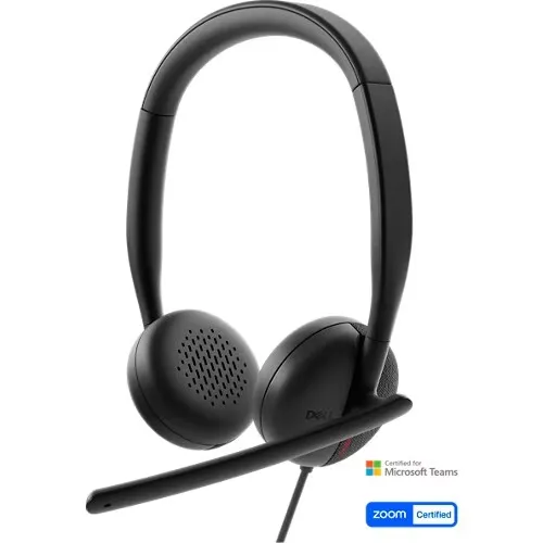 Dell WH3024 Wired Headset Black overview 1