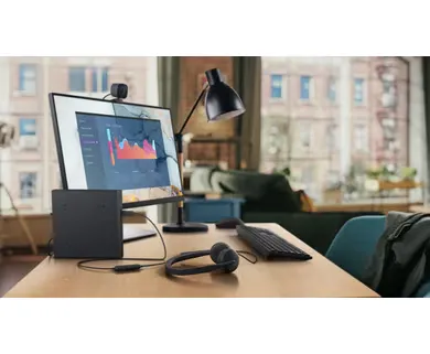 Dell WH3024 Wired Headset Black overview 4