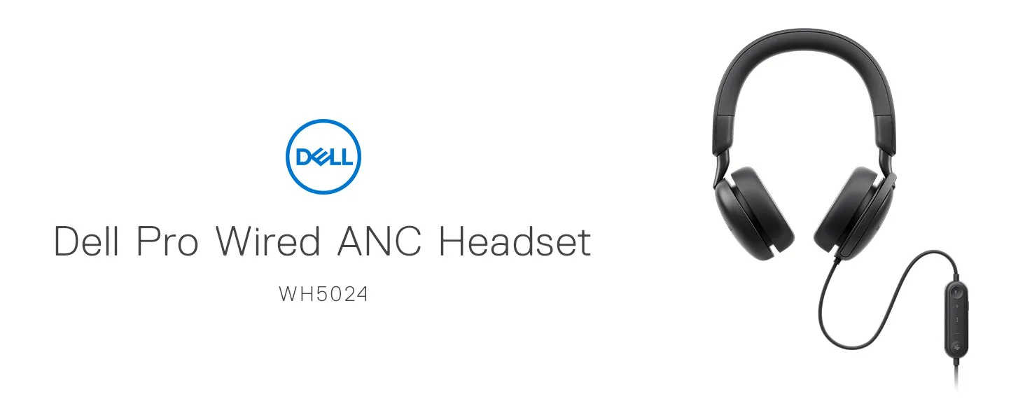 Dell WH5024 Pro Wired Active Noise Cancelling Headset overview 1