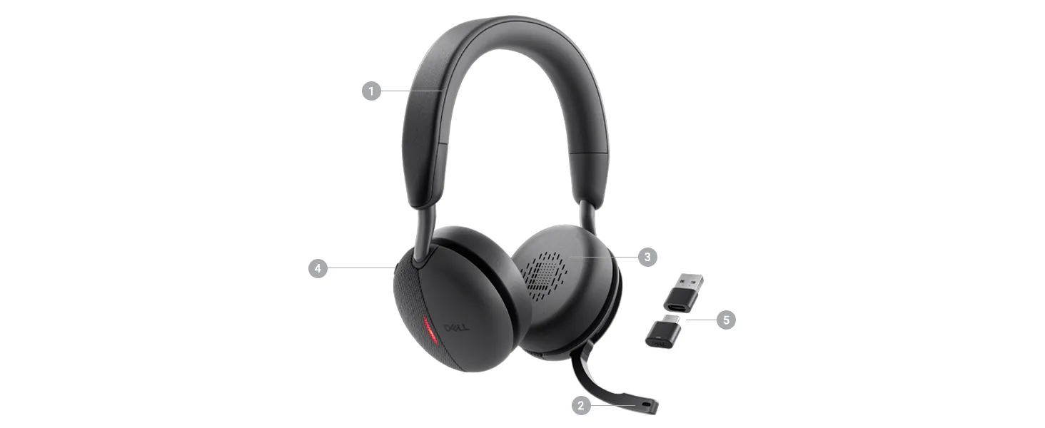 Dell WL5024 Pro Wireless Active Noise Cancelling Headset overview 6