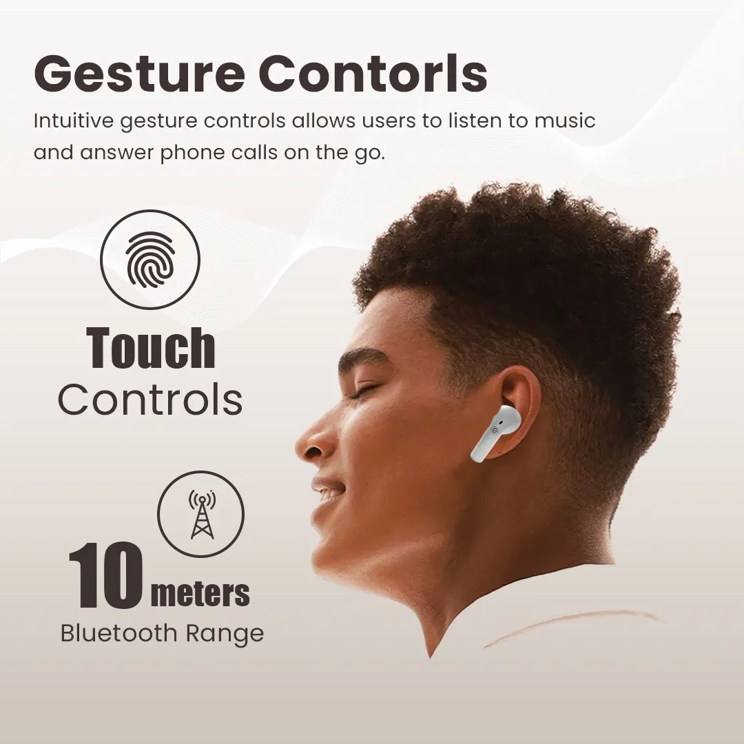 EVM ENZEST TWS Bluetooth True Wireless Earbud (White) overview 5