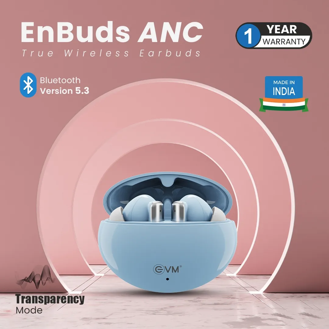 EVM EnBuds ANC TWS Bluetooth True Wireless Earbud (Blue) overview 1