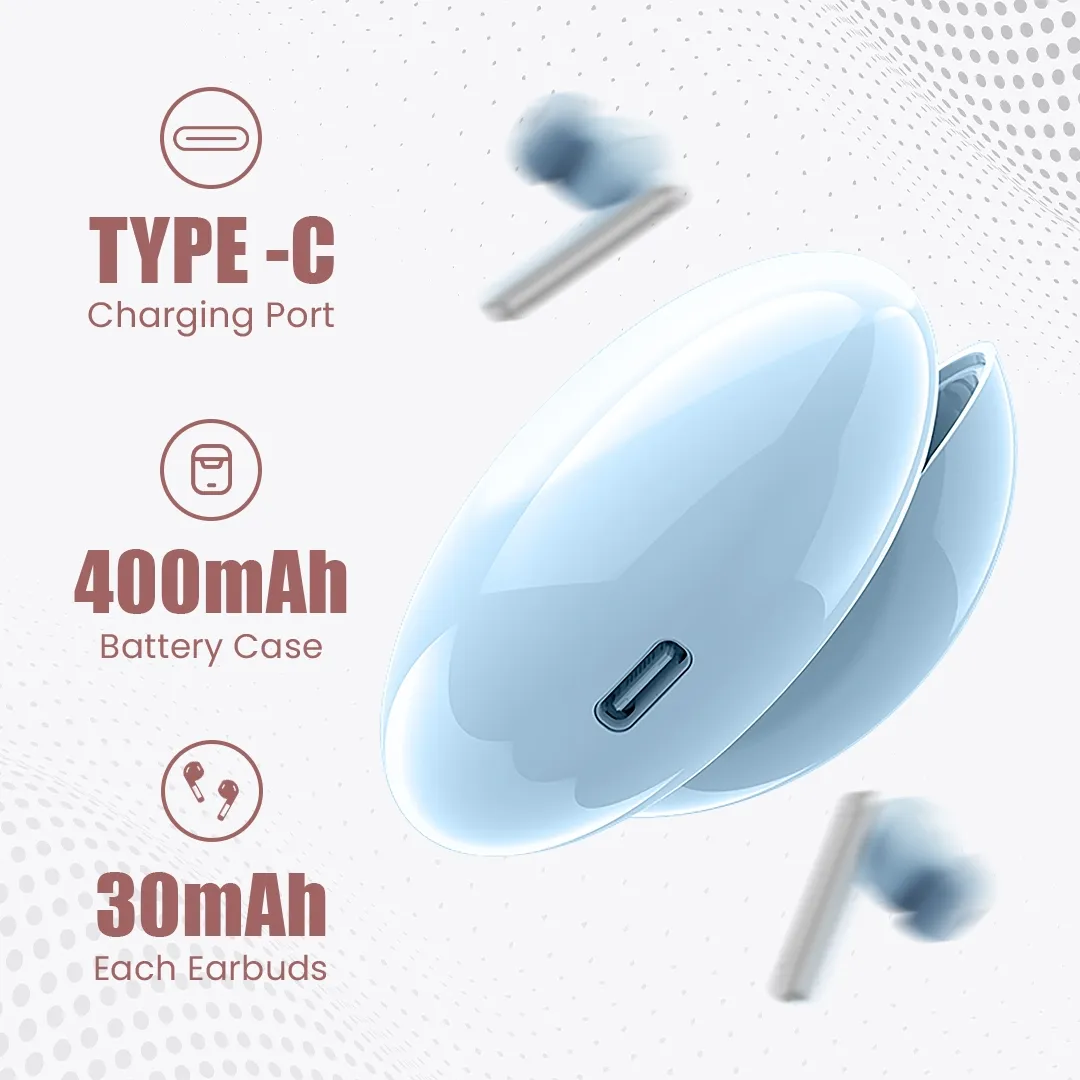 EVM EnBuds ANC TWS Bluetooth True Wireless Earbud (Blue) overview 4
