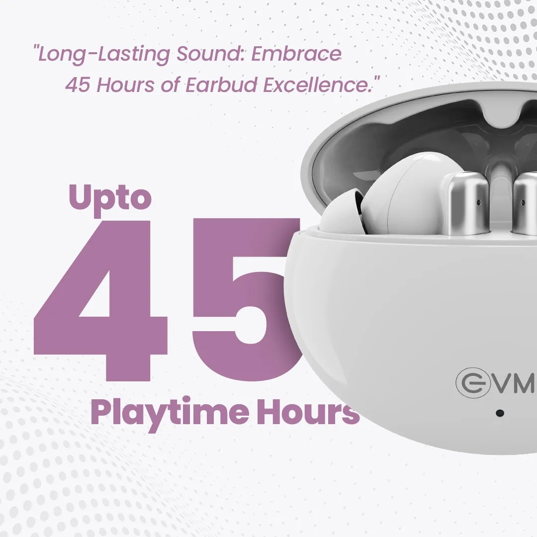 EVM EnBuds ANC TWS Bluetooth True Wireless Earbud (White) overview 2