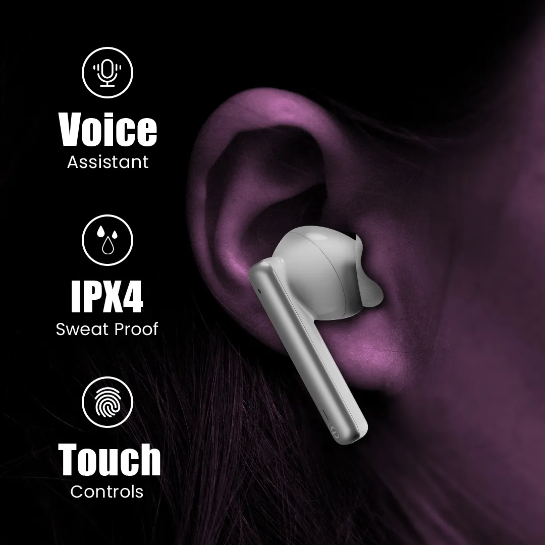 EVM EnBuds ANC TWS Bluetooth True Wireless Earbud (White) overview 3