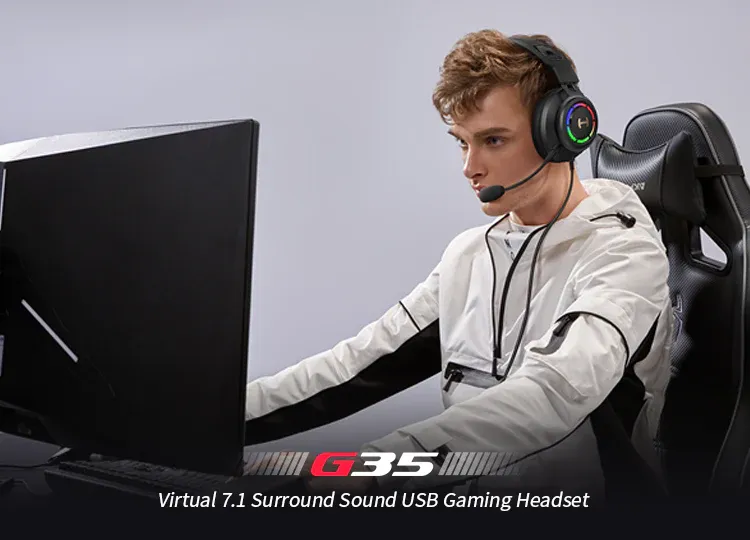 Edifier G35 7.1 Surround Sound USB Gaming Headphone (Black) overview 4