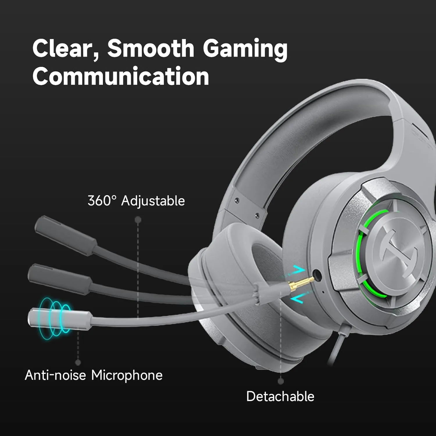 Edifier Hecate G30 II 7.1 Virtual Surround Sound Gaming Headphones With Mic (Grey) overview 7