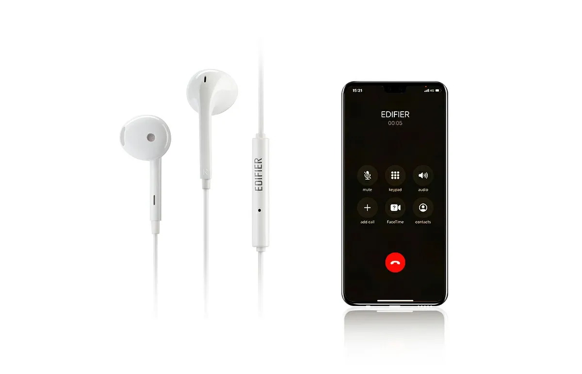 Edifier P180 Plus Wired In Ear Earbuds with Mic 3.5mm Jack (White) overview 3