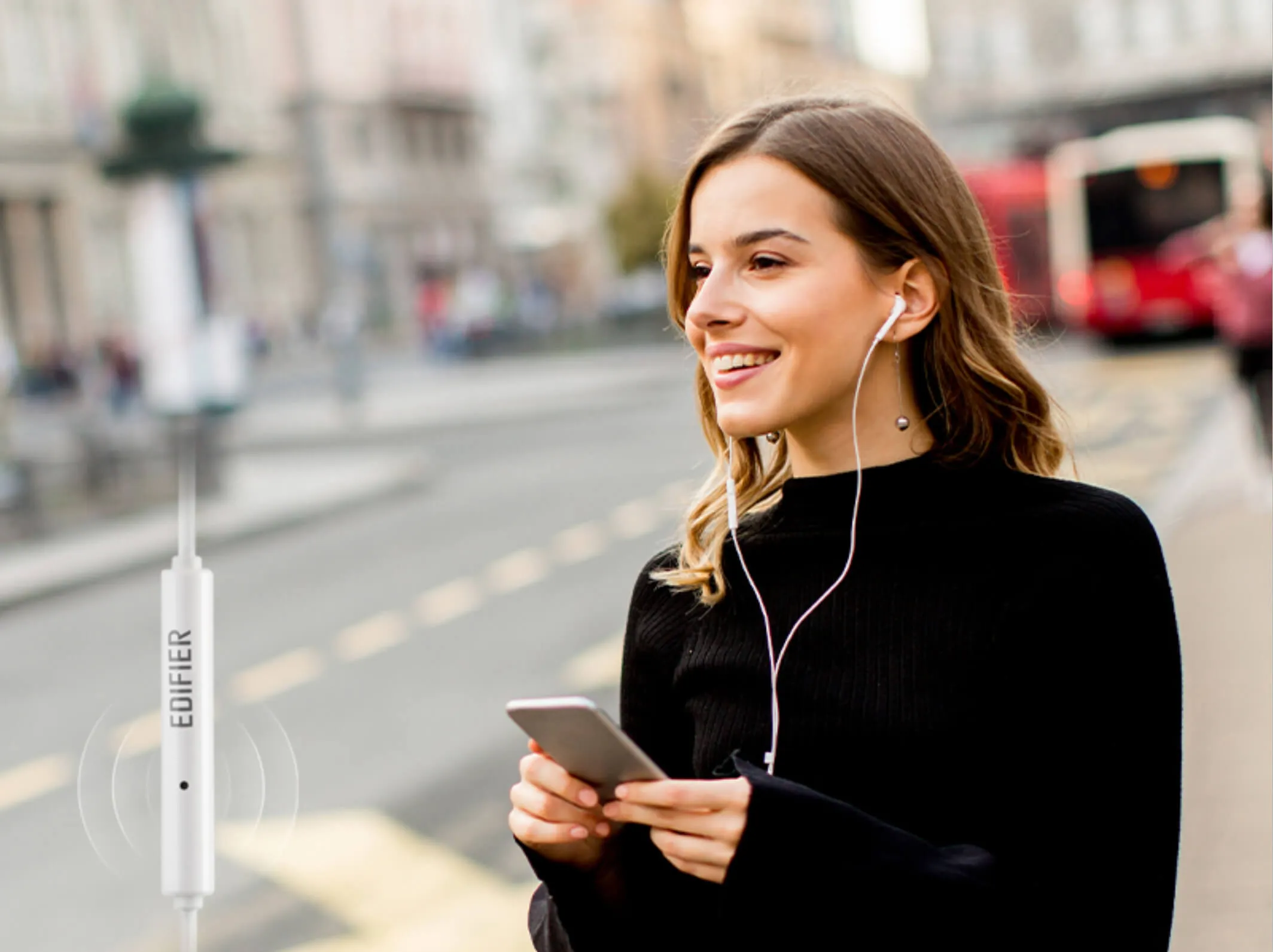 Edifier P180 USB-C Earbuds with Remote & Mic Immersive Sound with Hi-Res Audio (White) overview 7