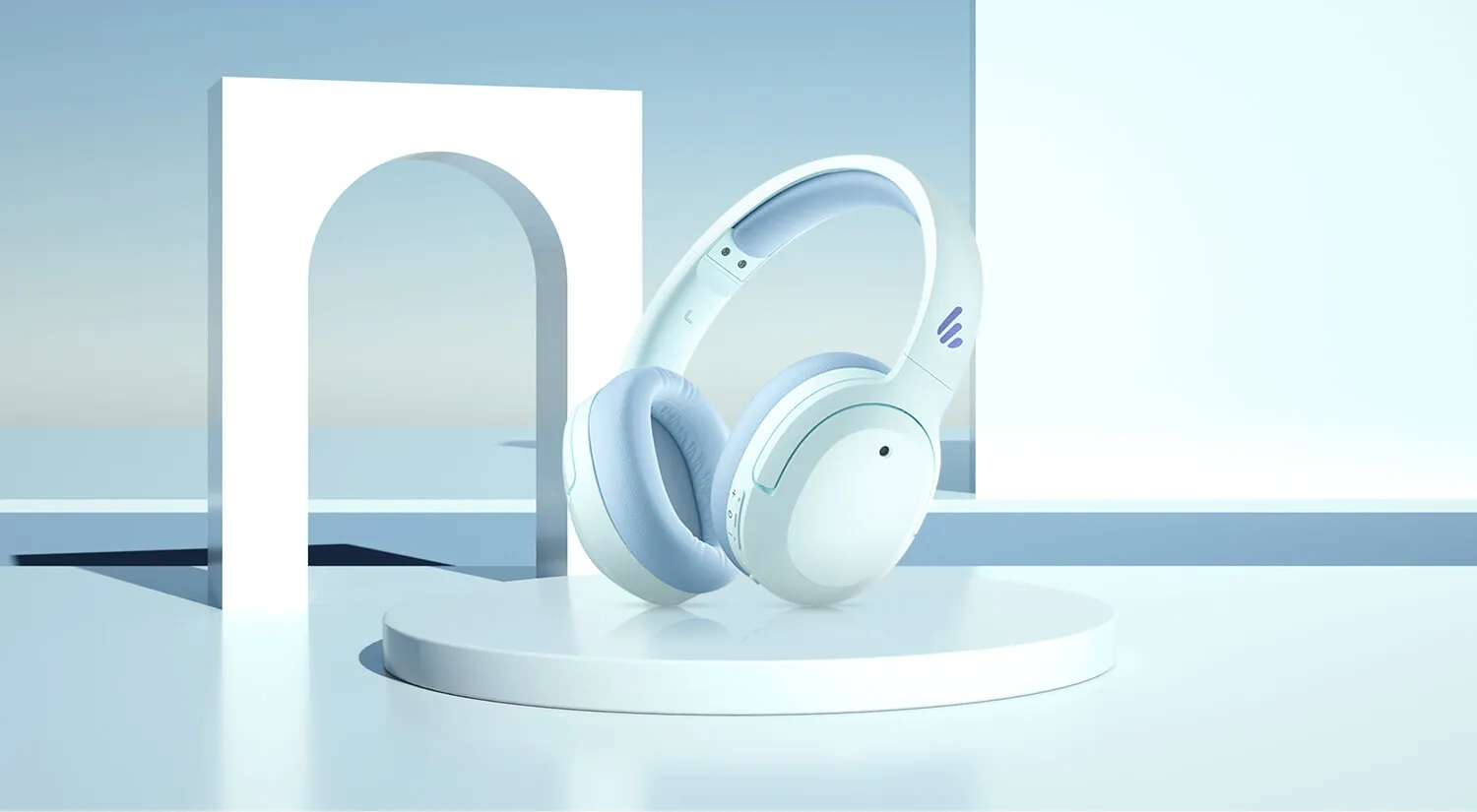 Edifier W820Nb Hybrid Active Noise Cancelling Headphones (White) overview 2