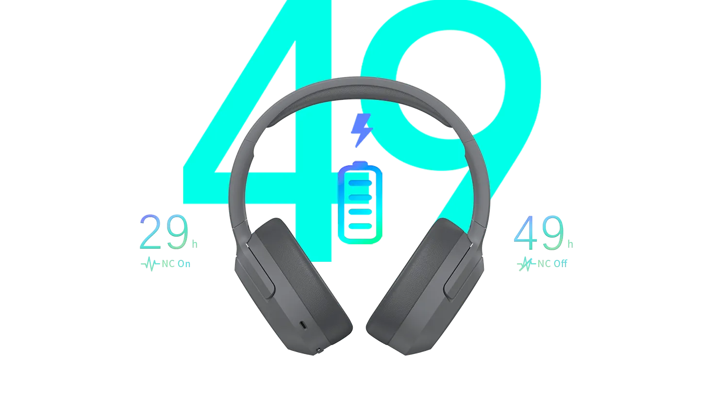 Edifier W820Nb Hybrid Active Noise Cancelling Headphones (White) overview 3