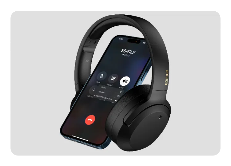 Edifier W820Nb Plus Wireless Noise Cancellation Over-Ear Headphones (Smoky Pink) overview 2
