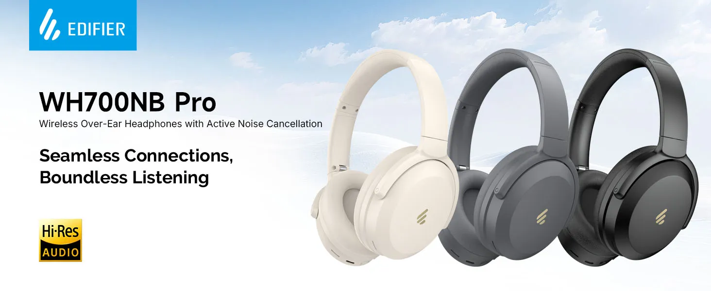 Edifier WH700NB Pro Wireless Over-Ear Headphones (IVORY) overview 1