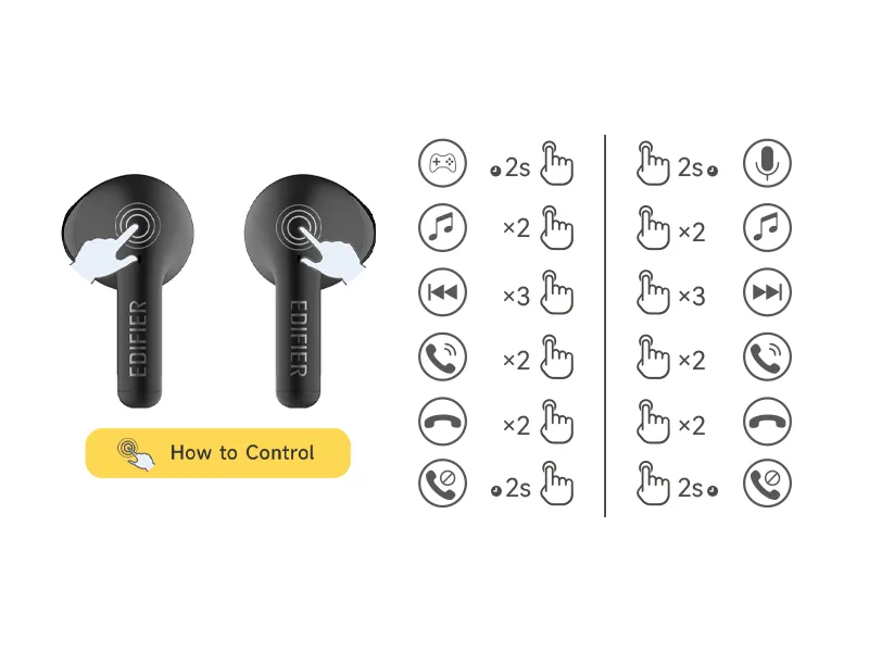 Edifier X2s True Wireless Earbuds (Black) overview 10