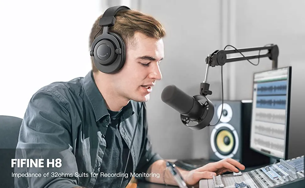 Fifine H8 Studio Monitoring Wired Headphone overview 1