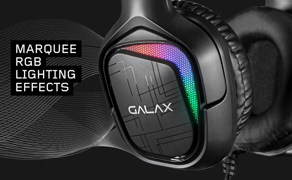 Galax SONAR 04 On Ear Gaming Headphones with Professional Mic (Black) overview 3
