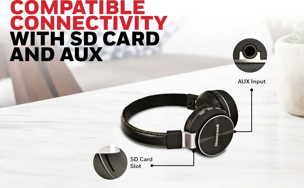 Honeywell Moxie V10 Bluetooth Wireless Headphone - Black overview 4