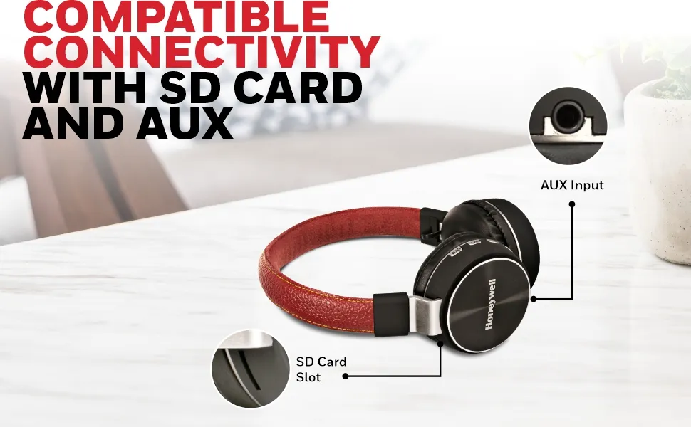 Honeywell Moxie V10 Bluetooth Wireless Headphone - Red overview 4