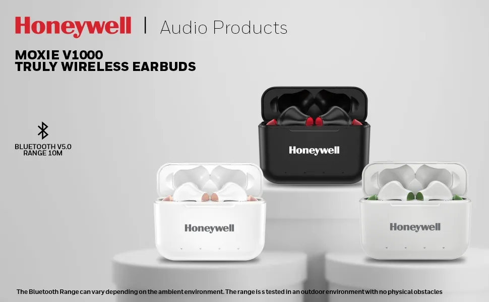 Honeywell Moxie V1000 Truly Wireless Earbuds (Black) overview 1