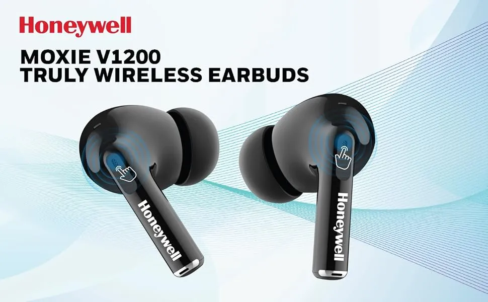 Honeywell Moxie V1200 Bluetooth TWS Earbuds (Black) overview 1