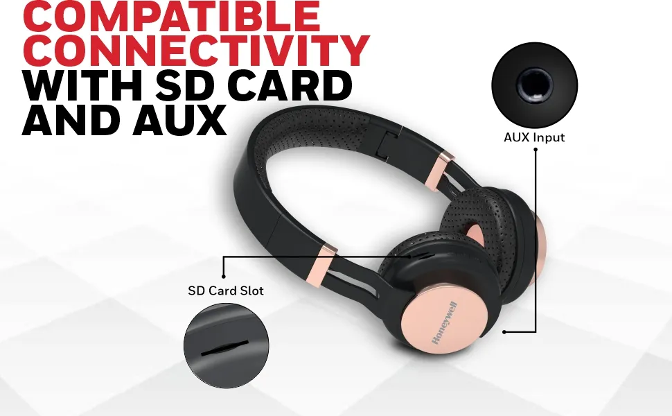 Honeywell Suono P10 Bluetooth Over Ear Headphones - Rose Gold overview 4