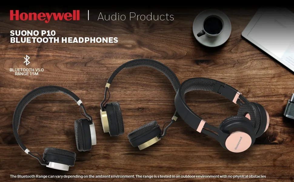 Honeywell Suono P10 Bluetooth Over Ear Headphones - Silver overview 1