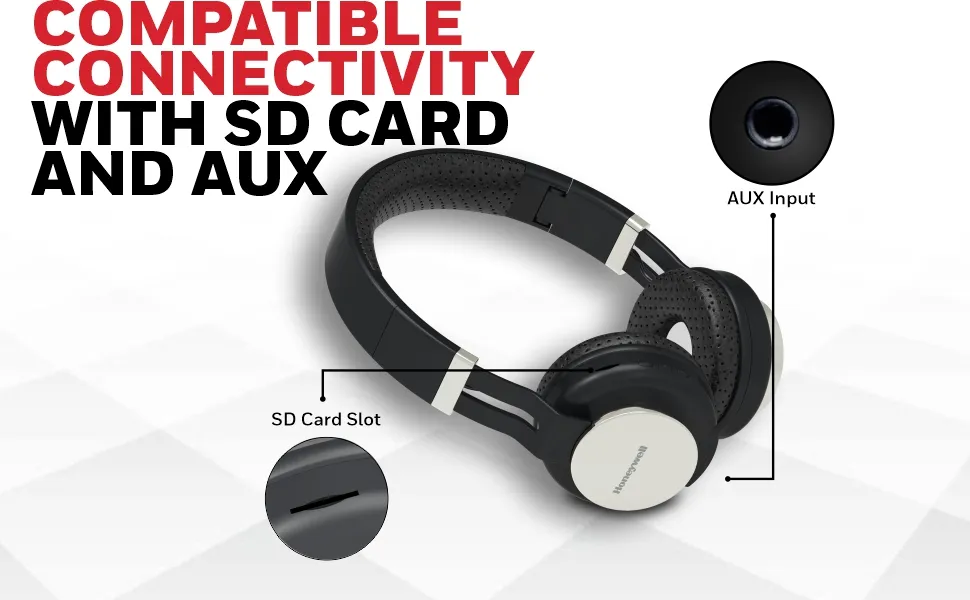 Honeywell Suono P10 Bluetooth Over Ear Headphones - Silver overview 4
