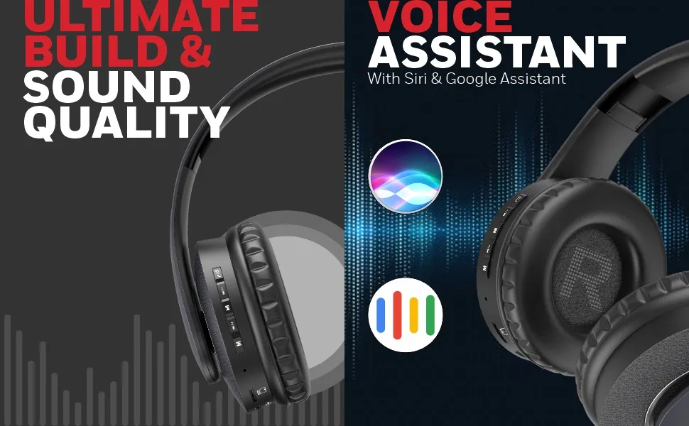 Honeywell Suono P20 Bluetooth Wireless Over Ear Headphone Charcoal Grey overview 5