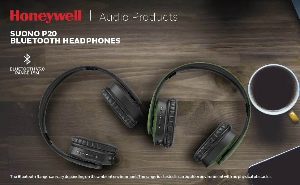 Honeywell Suono P20 Bluetooth Wireless Over Ear Headphone Olive Green overview 1