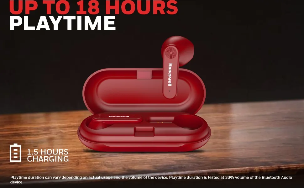 Honeywell Suono P2000 Truly Wireless Earbuds (Red) overview 2