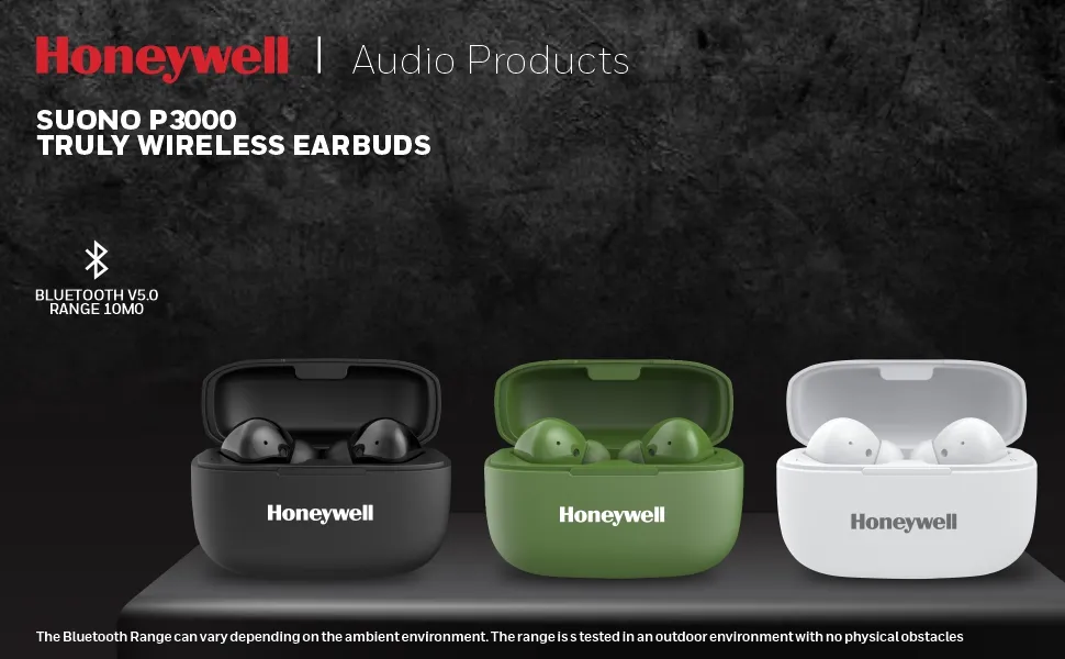 Honeywell Suono P3000 Truly Wireless Earbuds (Black) overview 1