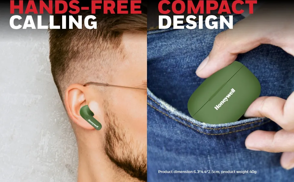 Honeywell Suono P3000 Truly Wireless Earbuds (Olive Green) overview 5