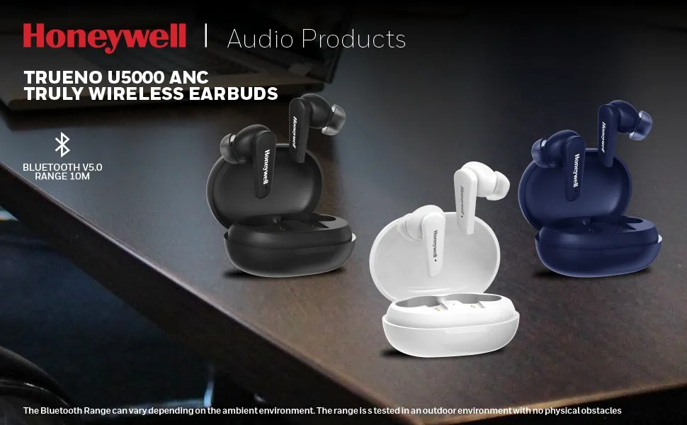 Honeywell Trueno U5000 Truly Wireless ANC Earbuds (Black) overview 1