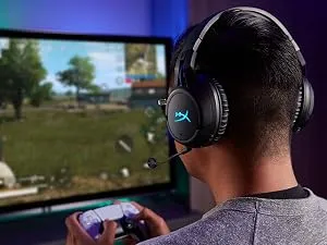 HyperX Cloud Flight For PlayStation Over Ear Wireless Gaming Headset (Black-Blue) overview 1