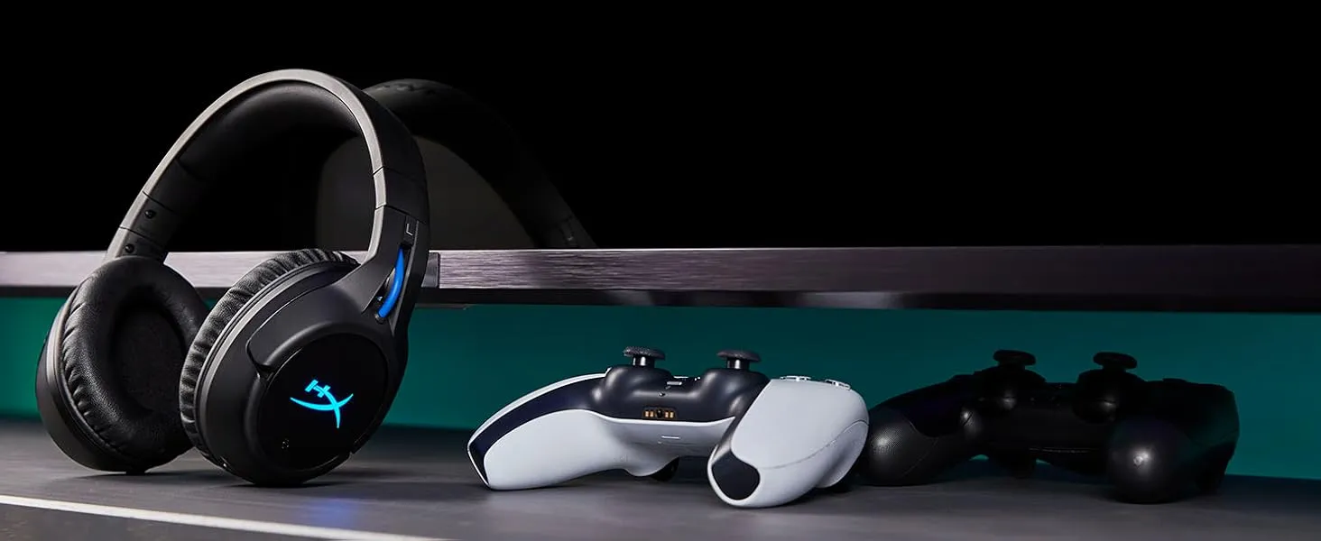 HyperX Cloud Flight For PlayStation Over Ear Wireless Gaming Headset (Black-Blue) overview 7