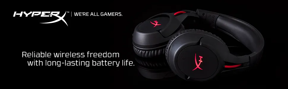HyperX Cloud Flight Wireless Headset (Black-Red) overview 1