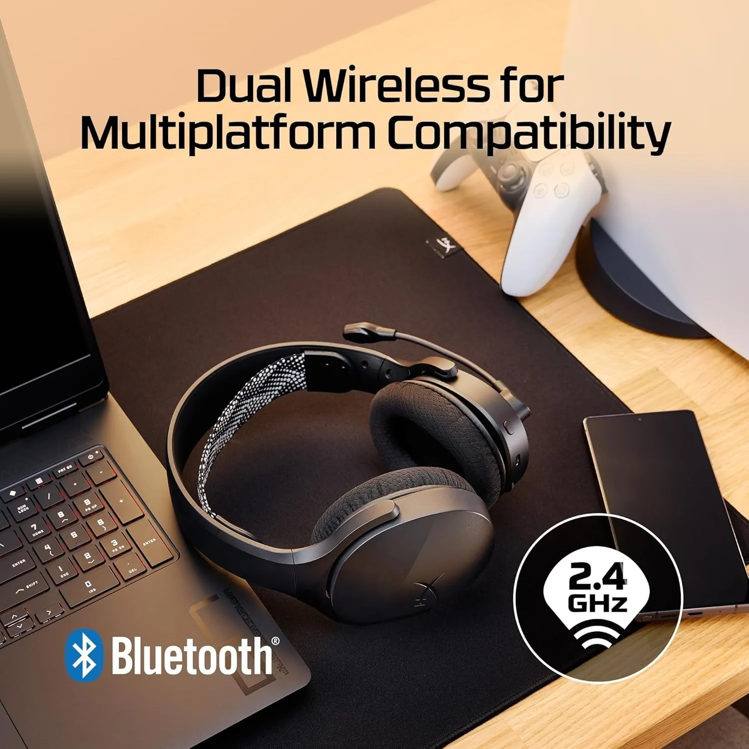 HyperX Cloud Jet Dual Wireless Gaming Headset (Black) overview 2