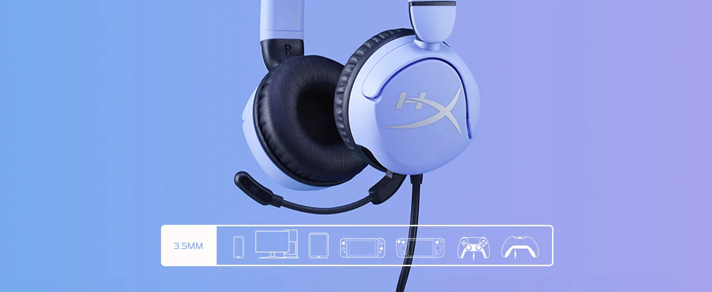 HyperX Cloud Mini Gaming Headset (Lavender) overview 5