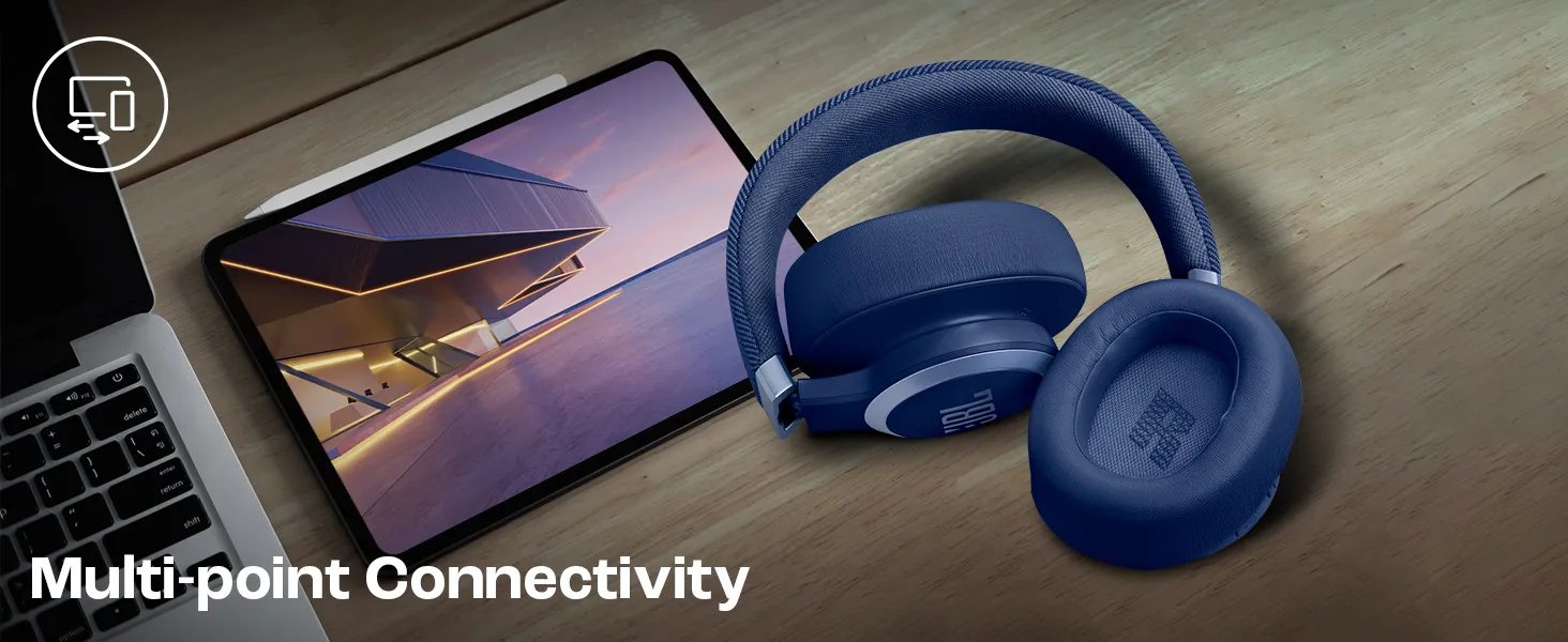 JBL Live 770NC Wireless Adaptive Noise Cancelling Headphone Black overview 10